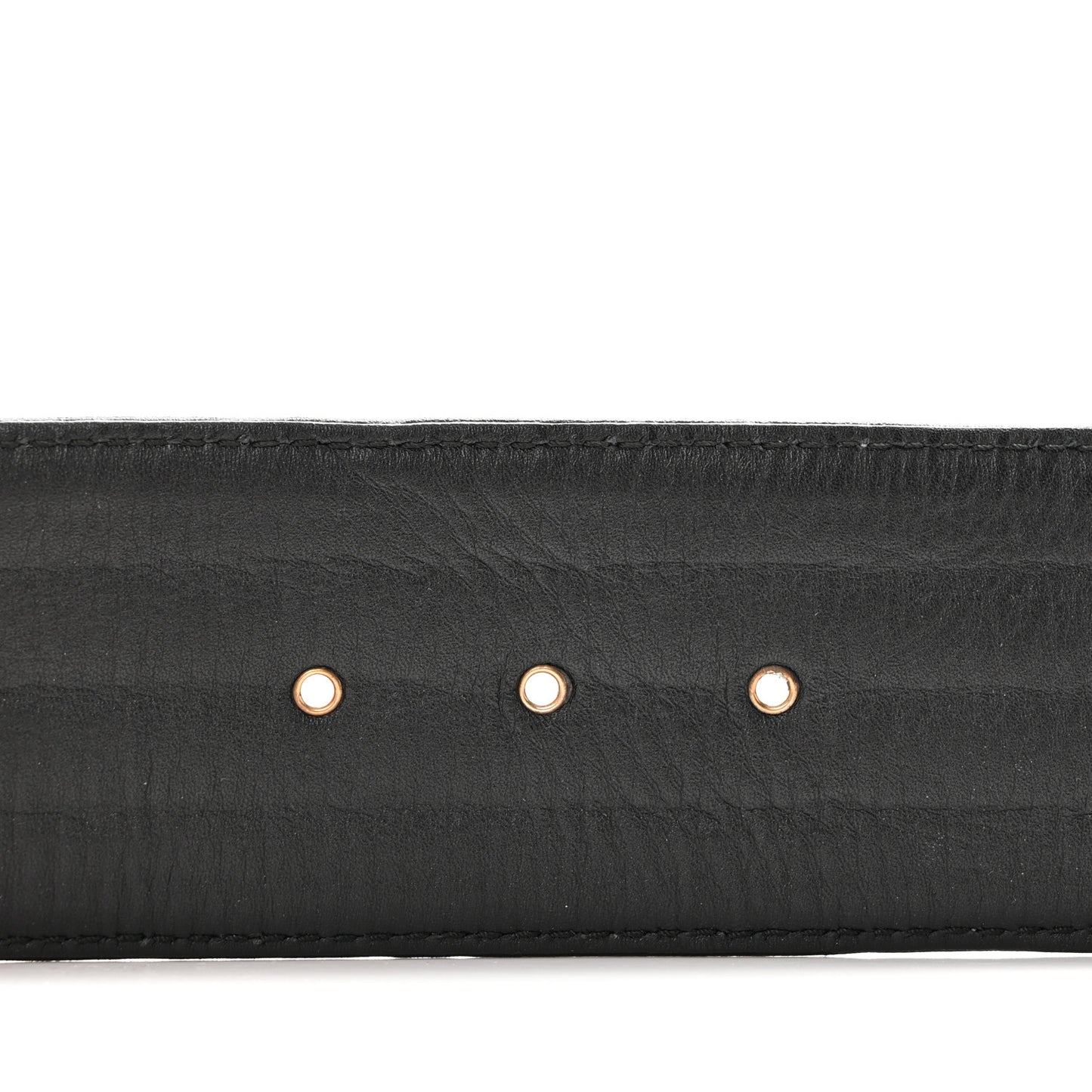 Calfskin Stitched CC Belt Black