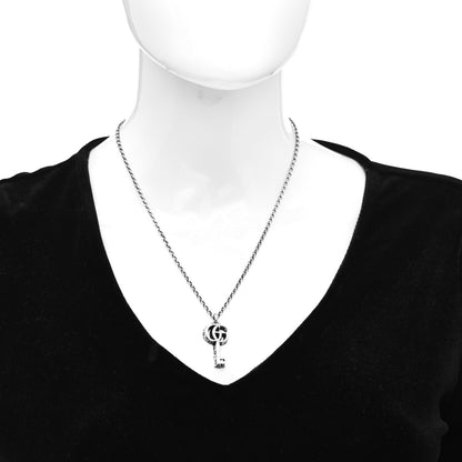 Gucci Sterling Silver Double G Key Pendant Necklace 2 of 4