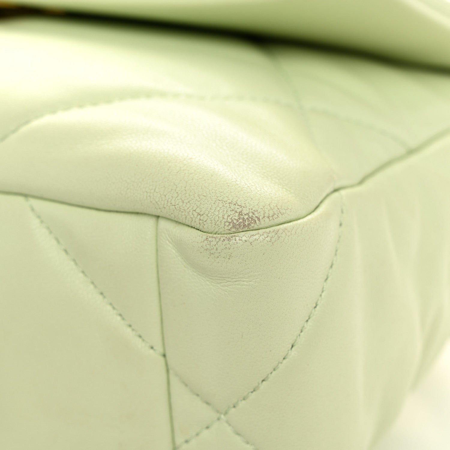 Chanel Lambskin Quilted Medium Chanel 19 Flap Light Green 11 of 12