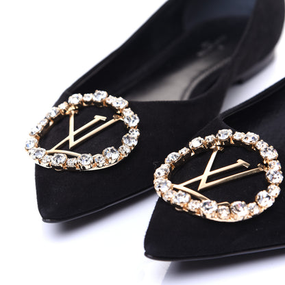 Louis Vuitton Suede Madeleine Flat 38.5 Black 13 of 14
