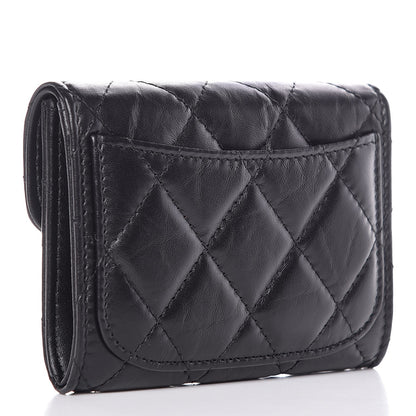 Chanel Aged Calfskin Quilted Reissue Flap Card Holder Wallet So Black 3 of 9
