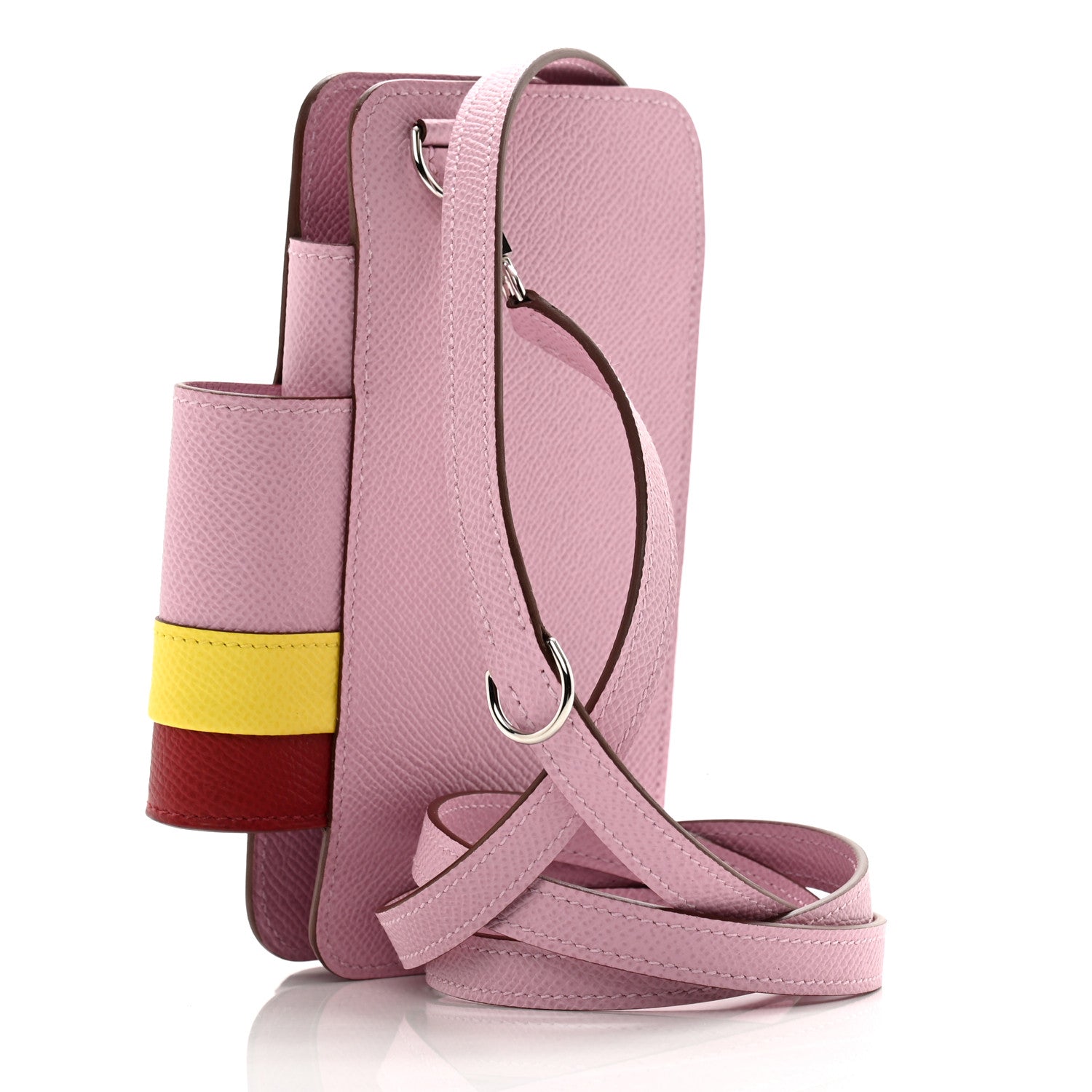 Hermes Epsom Hermesway Phone Case Mauve Sylvestre Lime Rouge Grenat 3 of 13