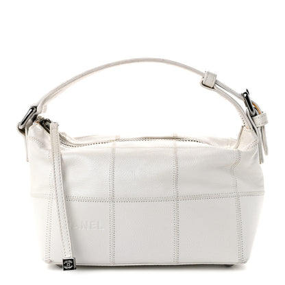 Chanel Caviar Square Stitched Bag White 1 of 10