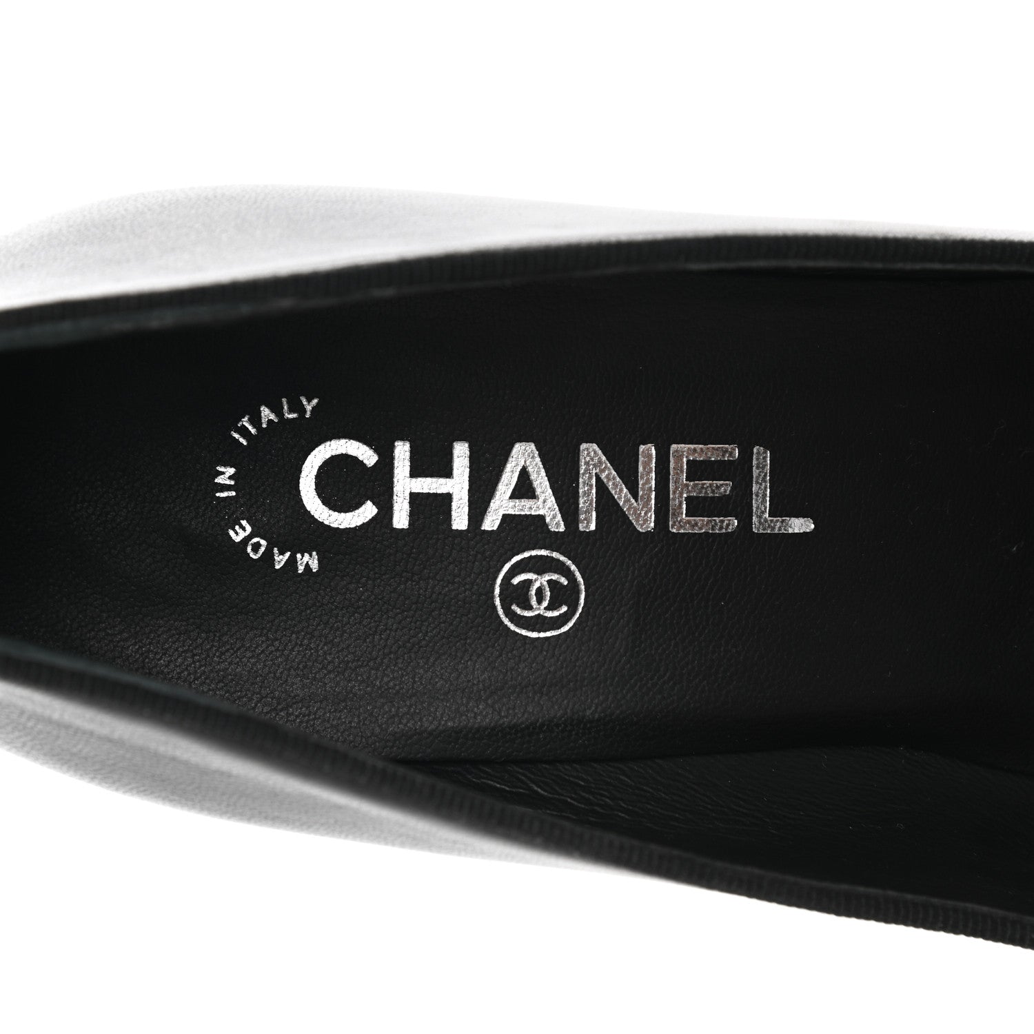 Chanel Lambskin Cap Toe CC Pumps 39 Black 7 of 10