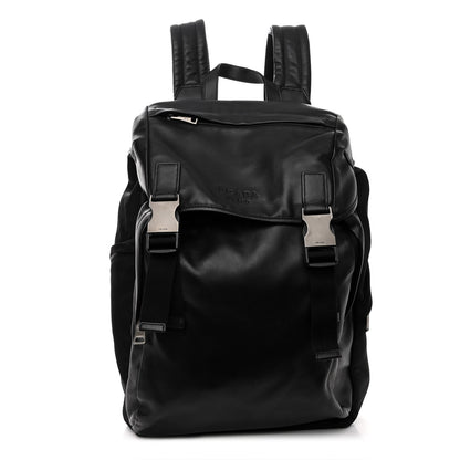Prada Soft Calfskin Backpack Black 1 of 11