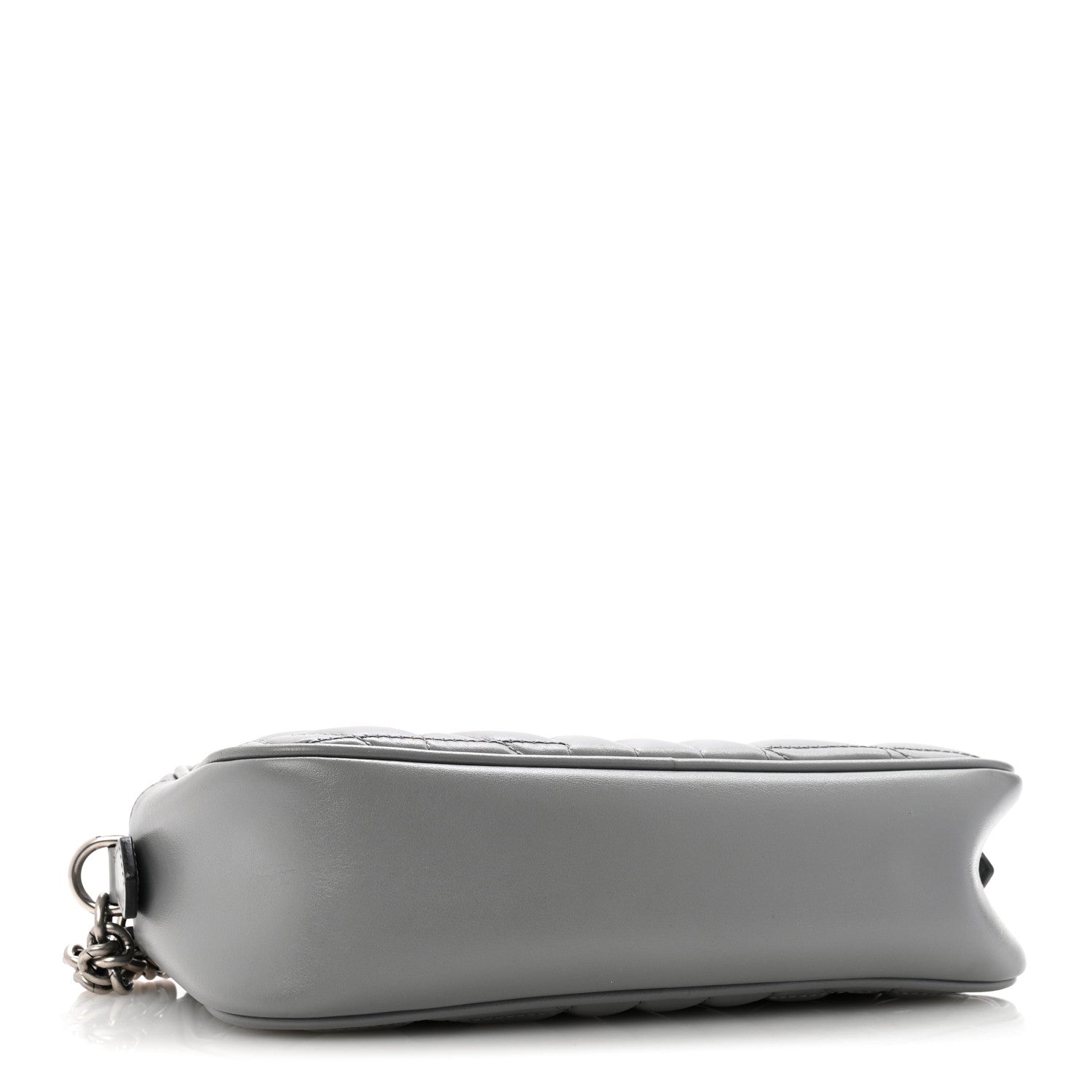 Gucci Calfskin Matelasse Aria Small GG Marmont Chain Shoulder Bag Deep Grey 4 of 13