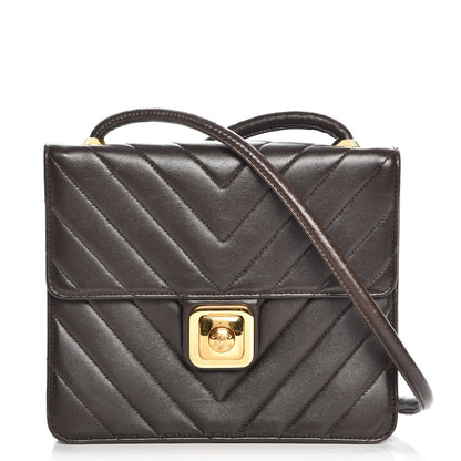 Chanel Lambskin Chevron Small Flap Brown 1 of 8