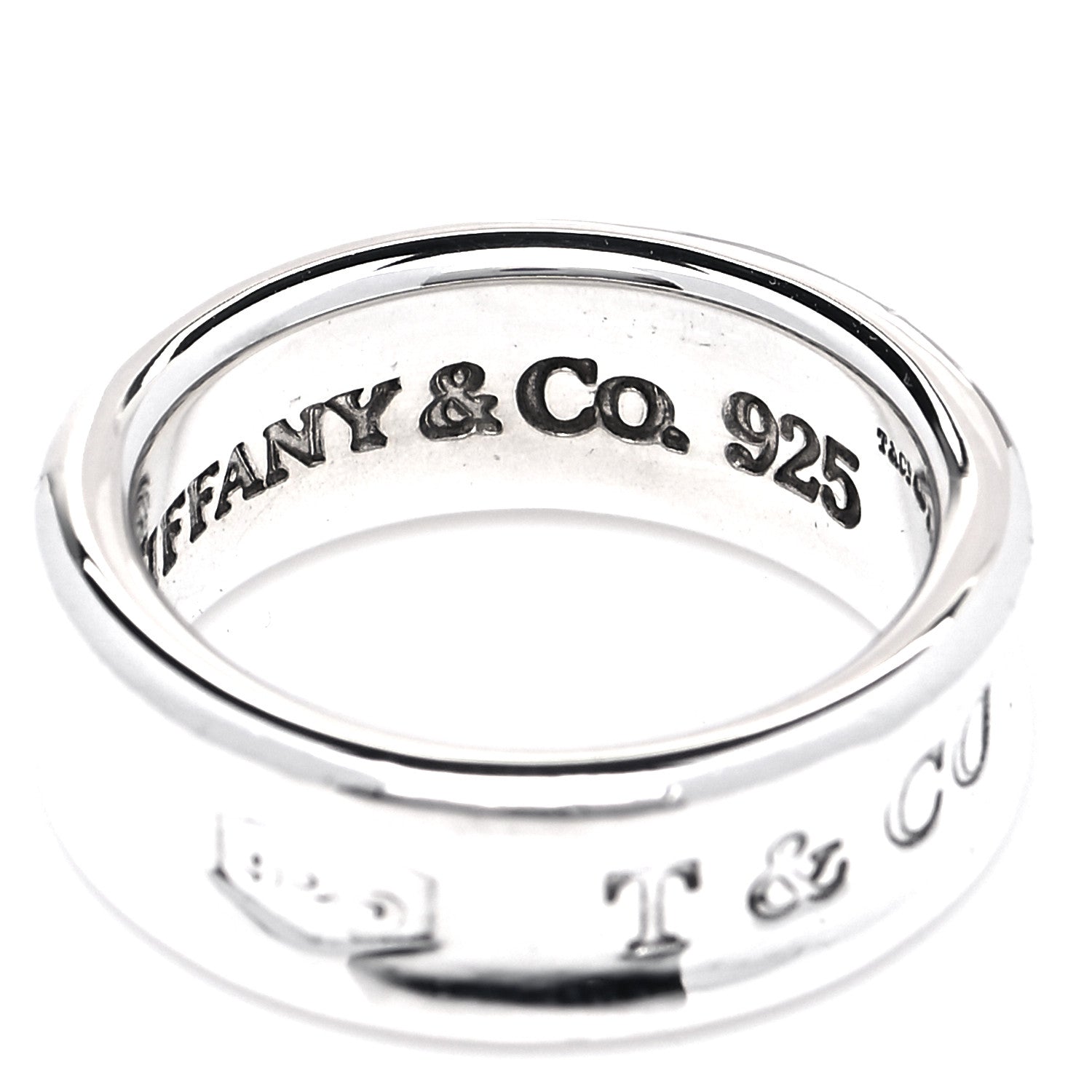 Tiffany Sterling Silver 1837 Band Ring 50 5.5 4 of 5
