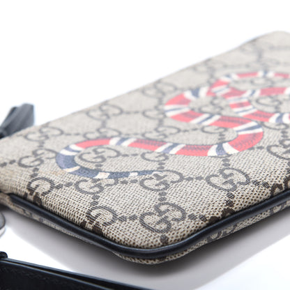 Gucci GG Supreme Monogram Kingsnake Zip Pouch Black 5 of 12