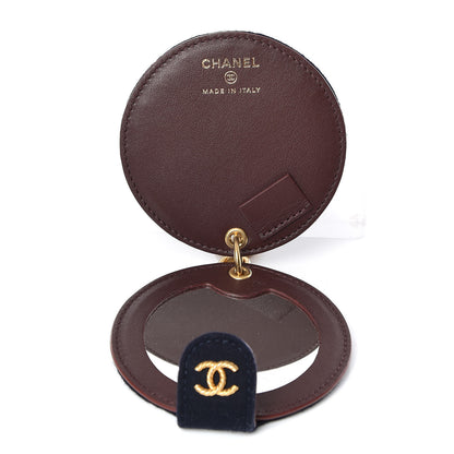 Chanel Wool Quilted Paris-Hamburg Charms Pocket Mirror Navy 4 of 6