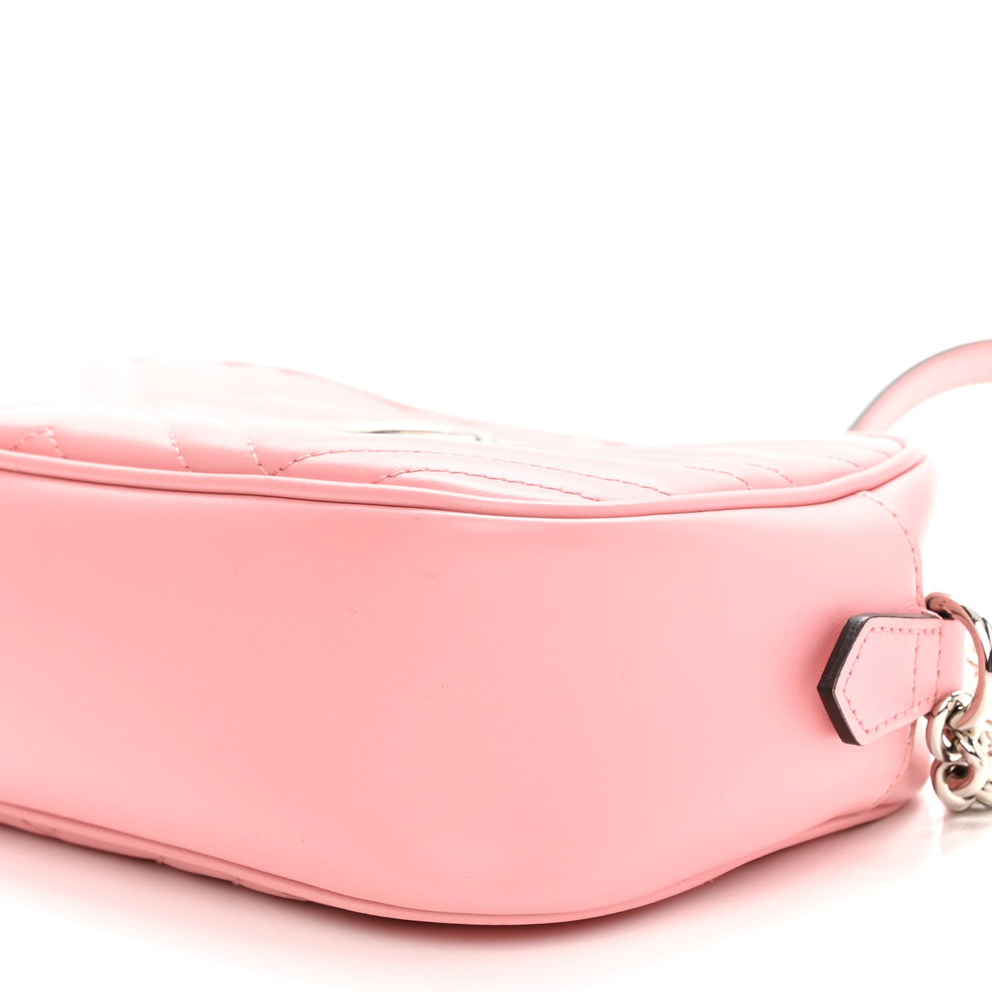 Calfskin Matelasse Small GG Marmont Chain Shoulder Bag Wild Rose