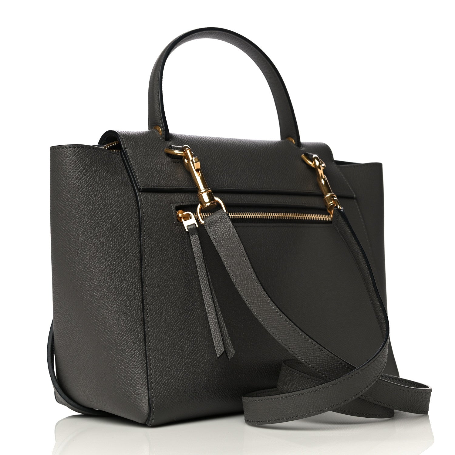 Celine Grained Calfskin Nano Belt Bag Grey 3 of 18