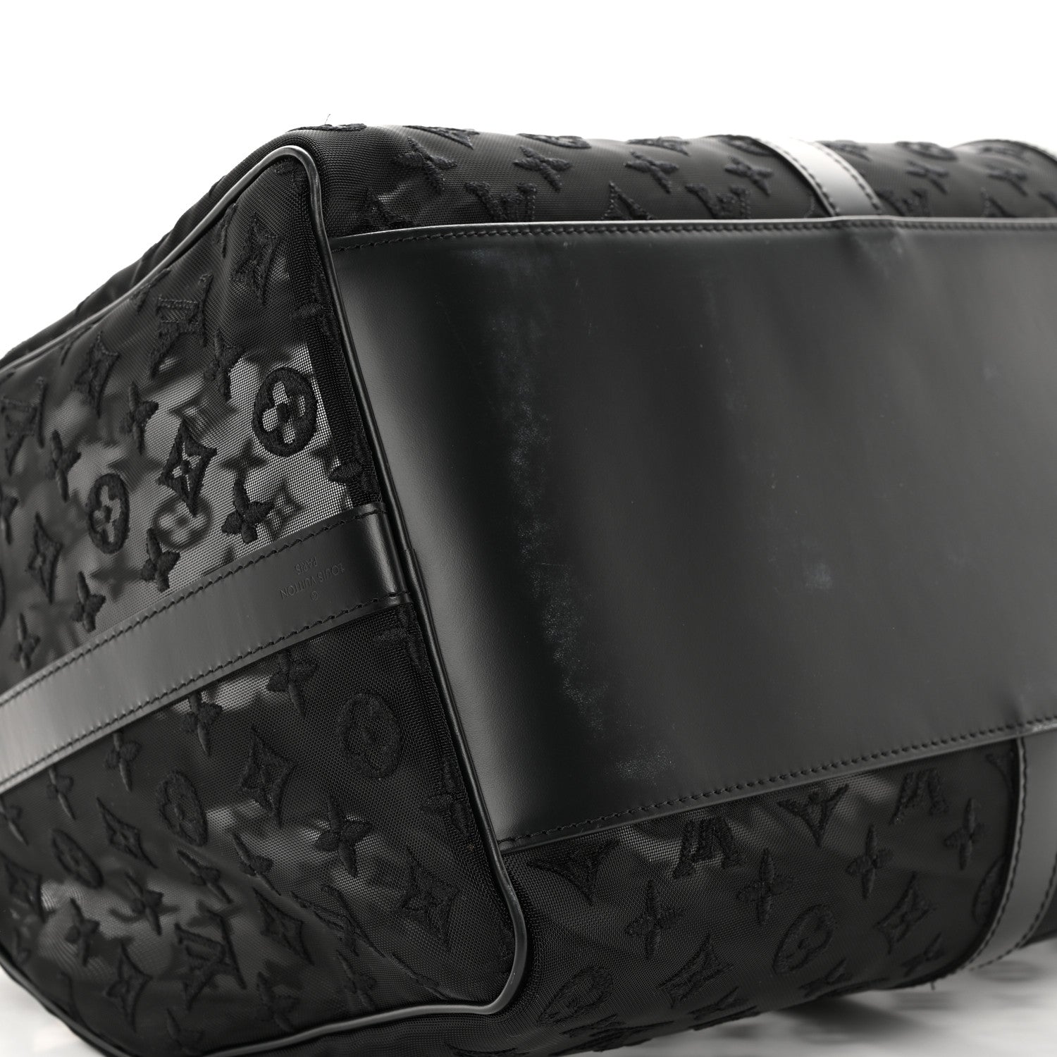 Louis Vuitton Monogram See Through Keepall Bandouliere 50 Black 6 of 11