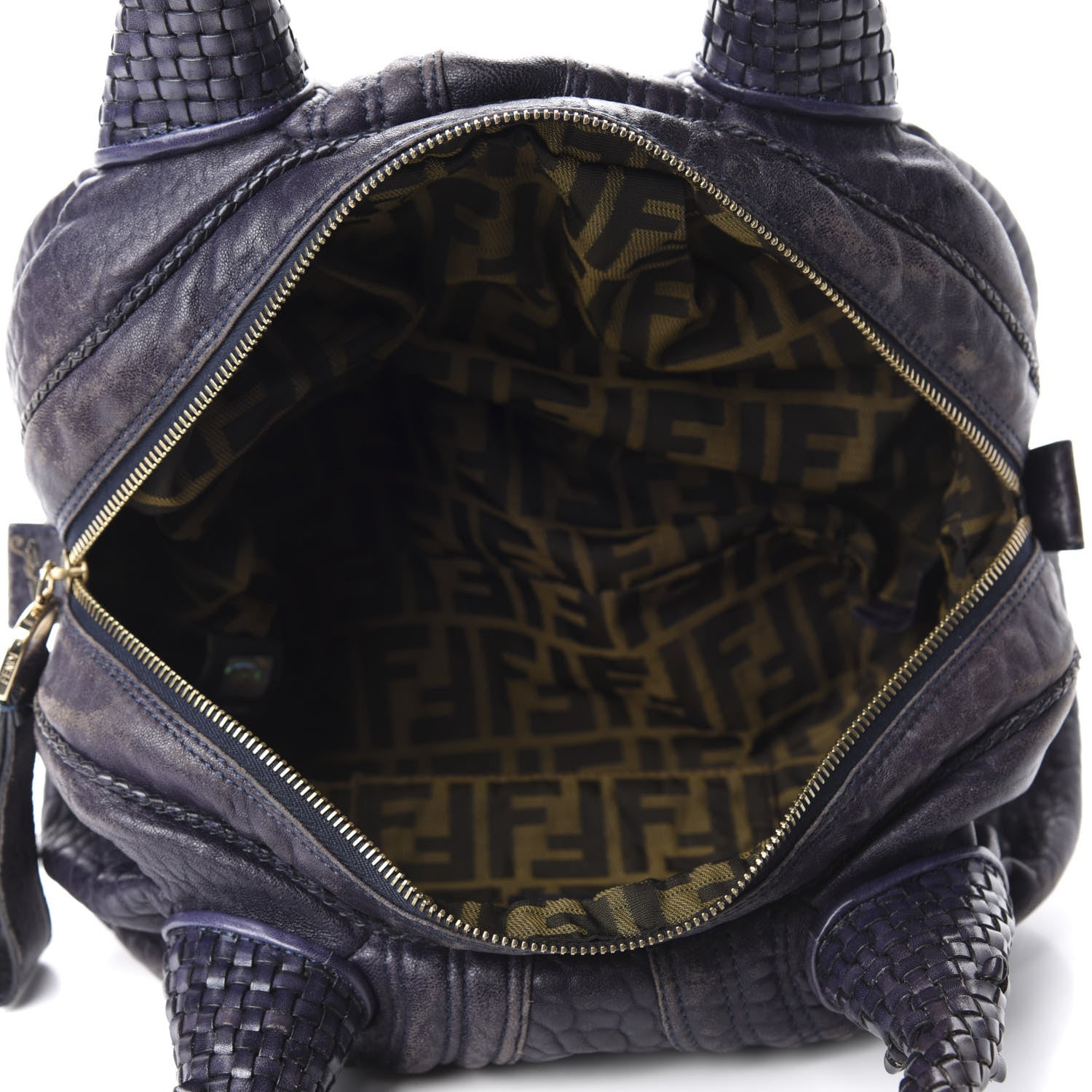 Fendi Nappa Nuvolata Spy Bowler Blueberry 5 of 11