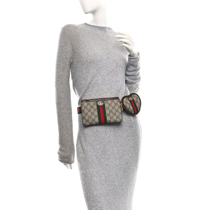 Gucci GG Supreme Monogram Web Ophidia Utility Belt Bag 85 34 Beige Ebony New Acero 2 of 10