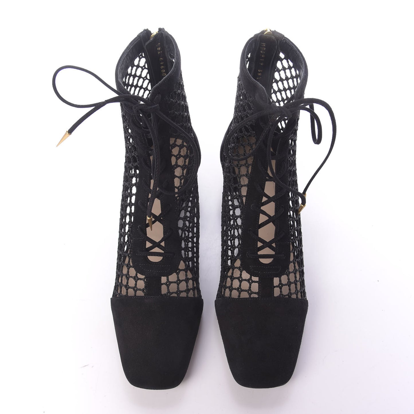 Suede Resille Naughtily-D 30mm Ankle Boots 38.5 Black