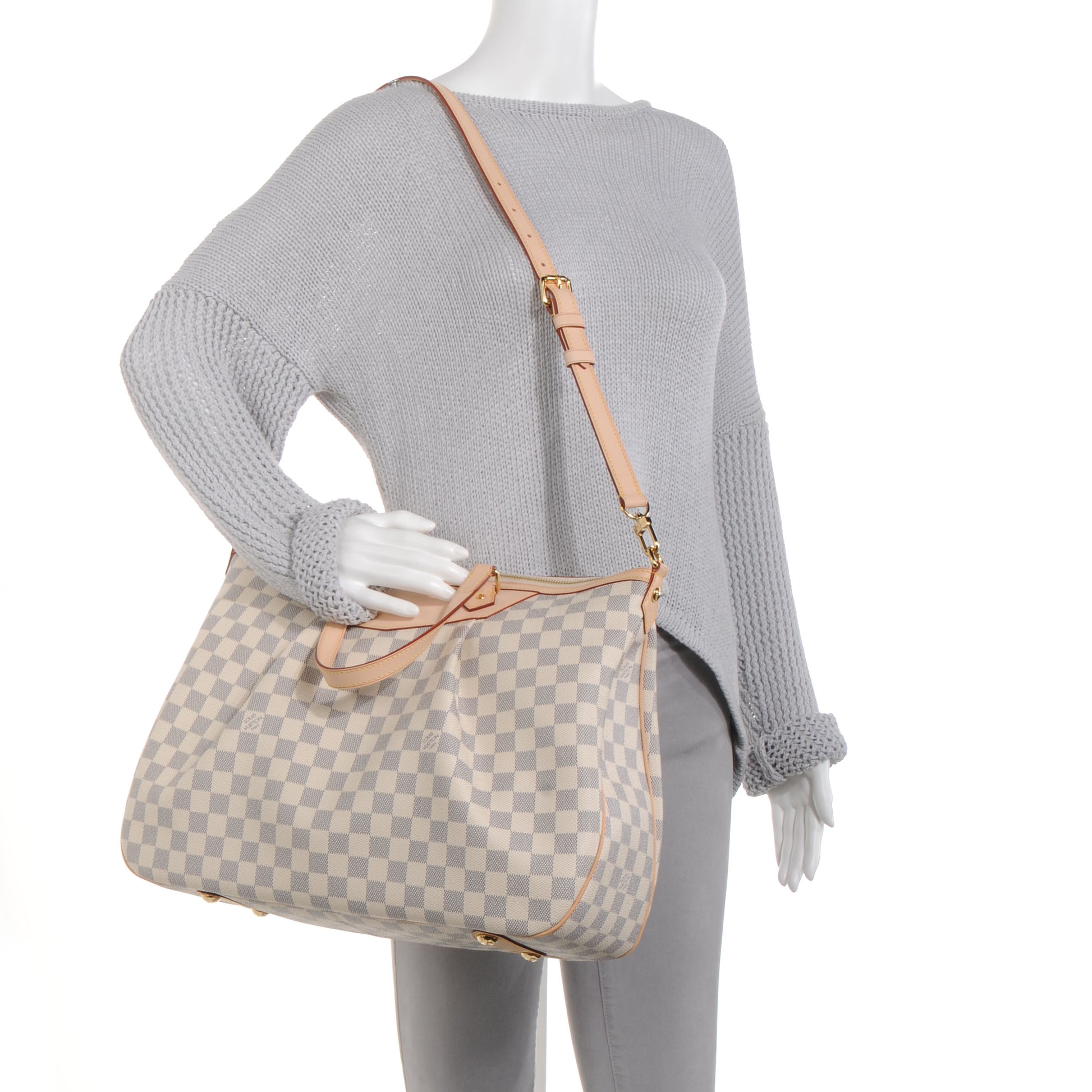 Louis Vuitton Damier Azur Siracusa GM 2 of 8