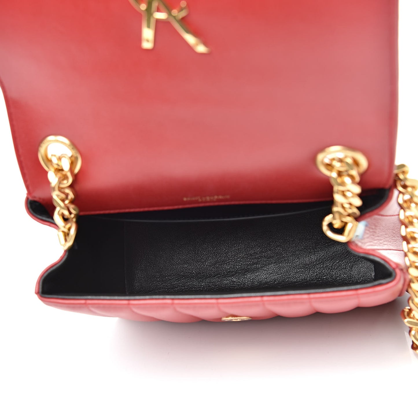 Lambskin Matelasse Monogram Medium Vicky Chain Bag Rouge Eros