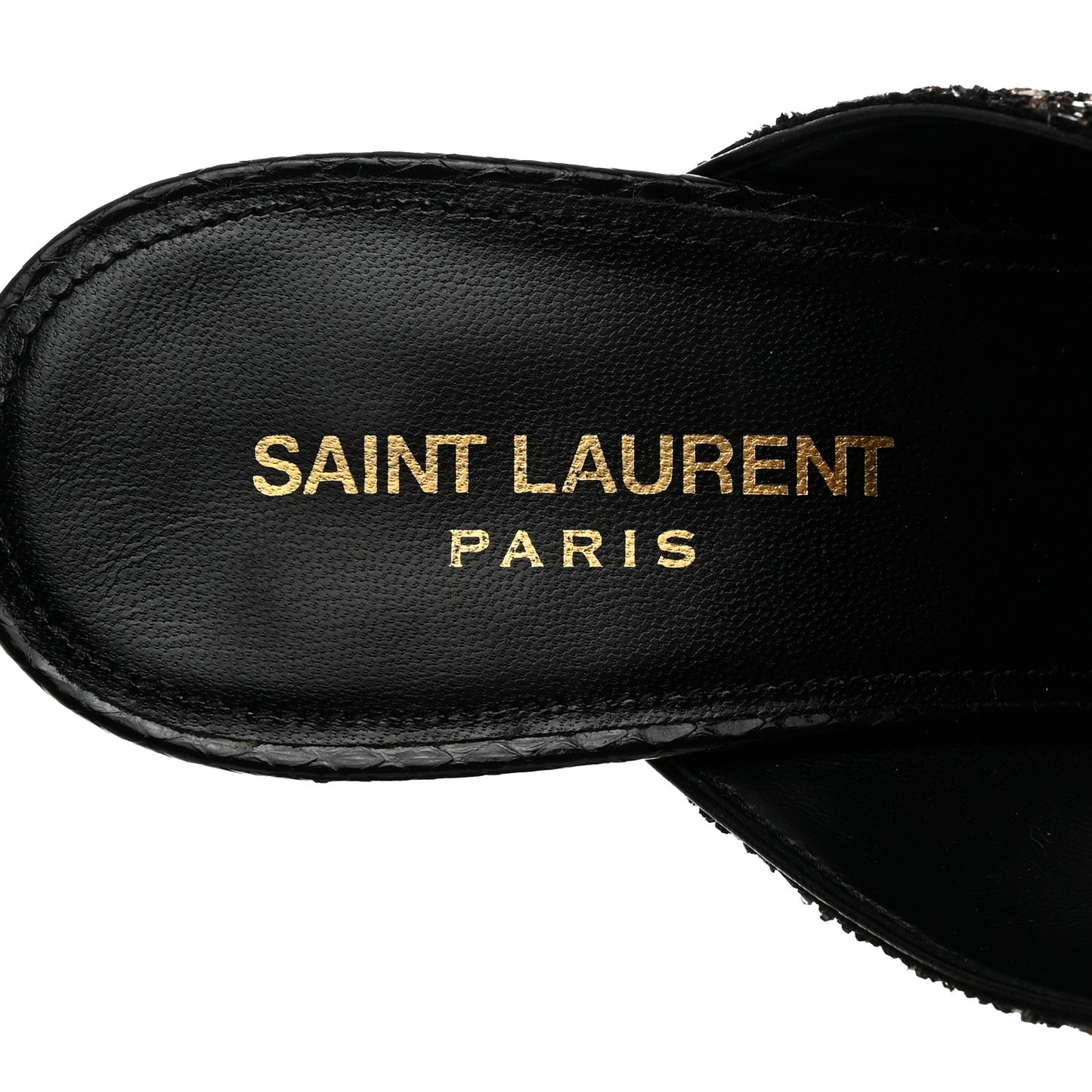 Glitter LouLou 95 Mule Sandals 39.5 Midnight Black