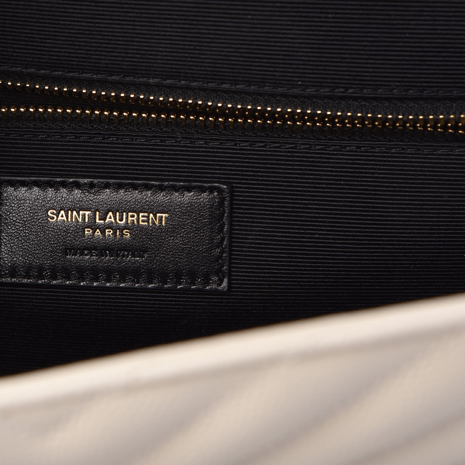 Saint Laurent Grain De Poudre Matelasse Chevron Large Monogram Satchel Porcellana 6 of 7