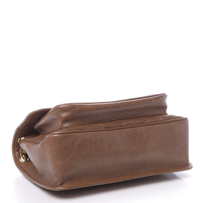 Saint Laurent Crinkled Calfskin Matelasse Monogram Medium Niki Chain Satchel Caramel 4 of 9