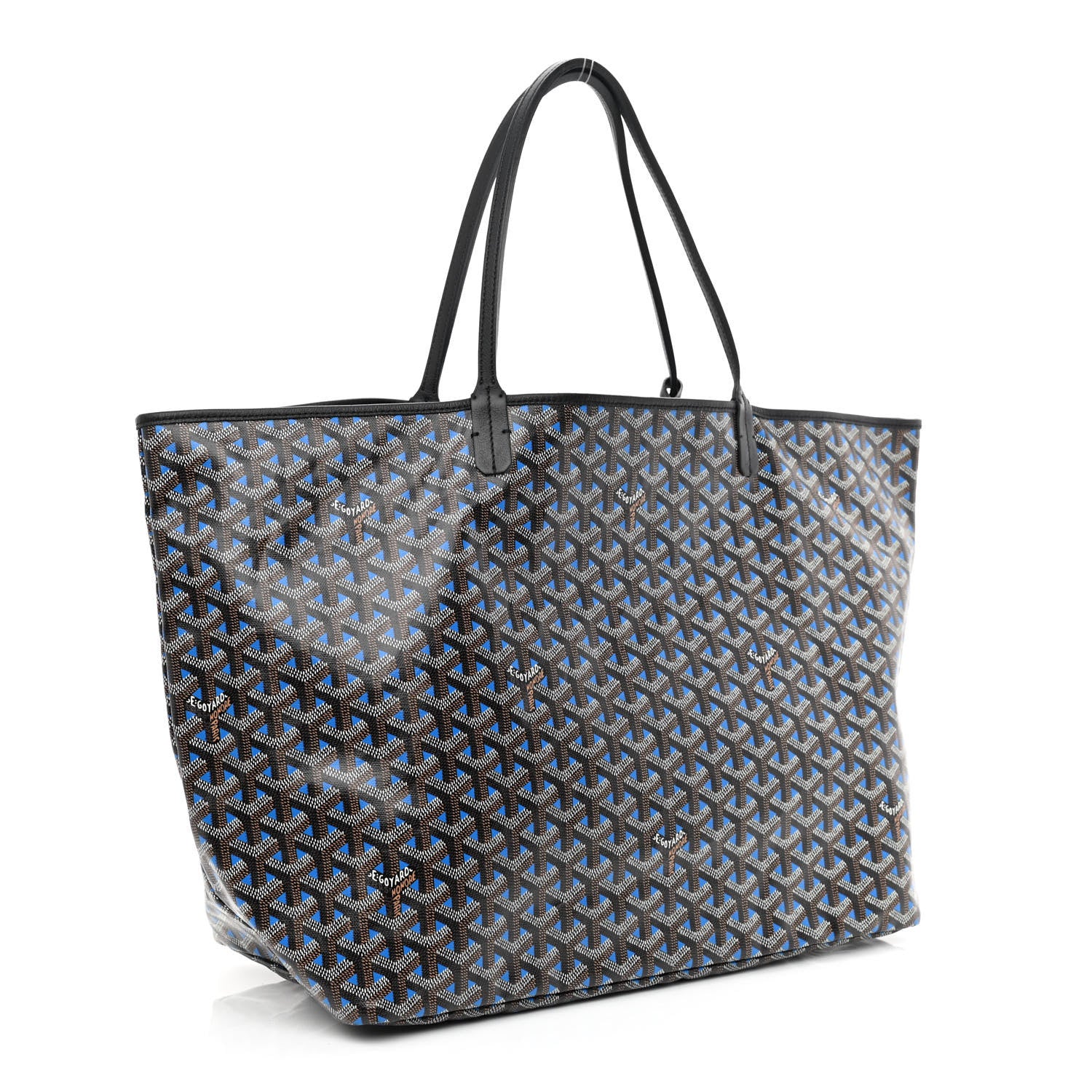 Goyard Goyardine Saint Louis Claire Voie GM Black Sky Blue 4 of 15