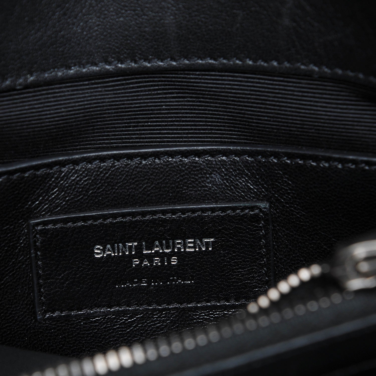 Saint Laurent Sheepskin Matelasse Chevron Monogram Medium College Bag Black 6 of 7