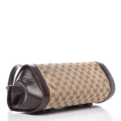 Gucci Monogram Bamboo Bullet Bag Dark Brown 4 of 19