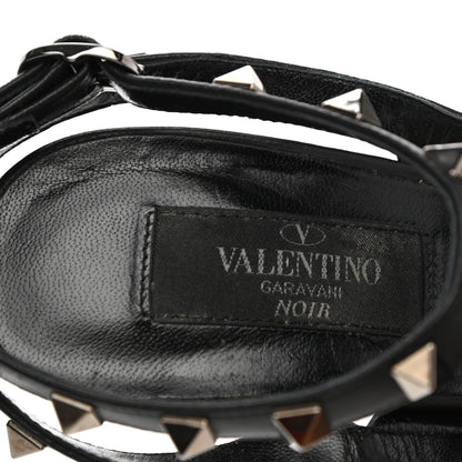 Valentino Garavani Nappa Rockstud Ankle Strap Pumps 38 Black 7 of 9