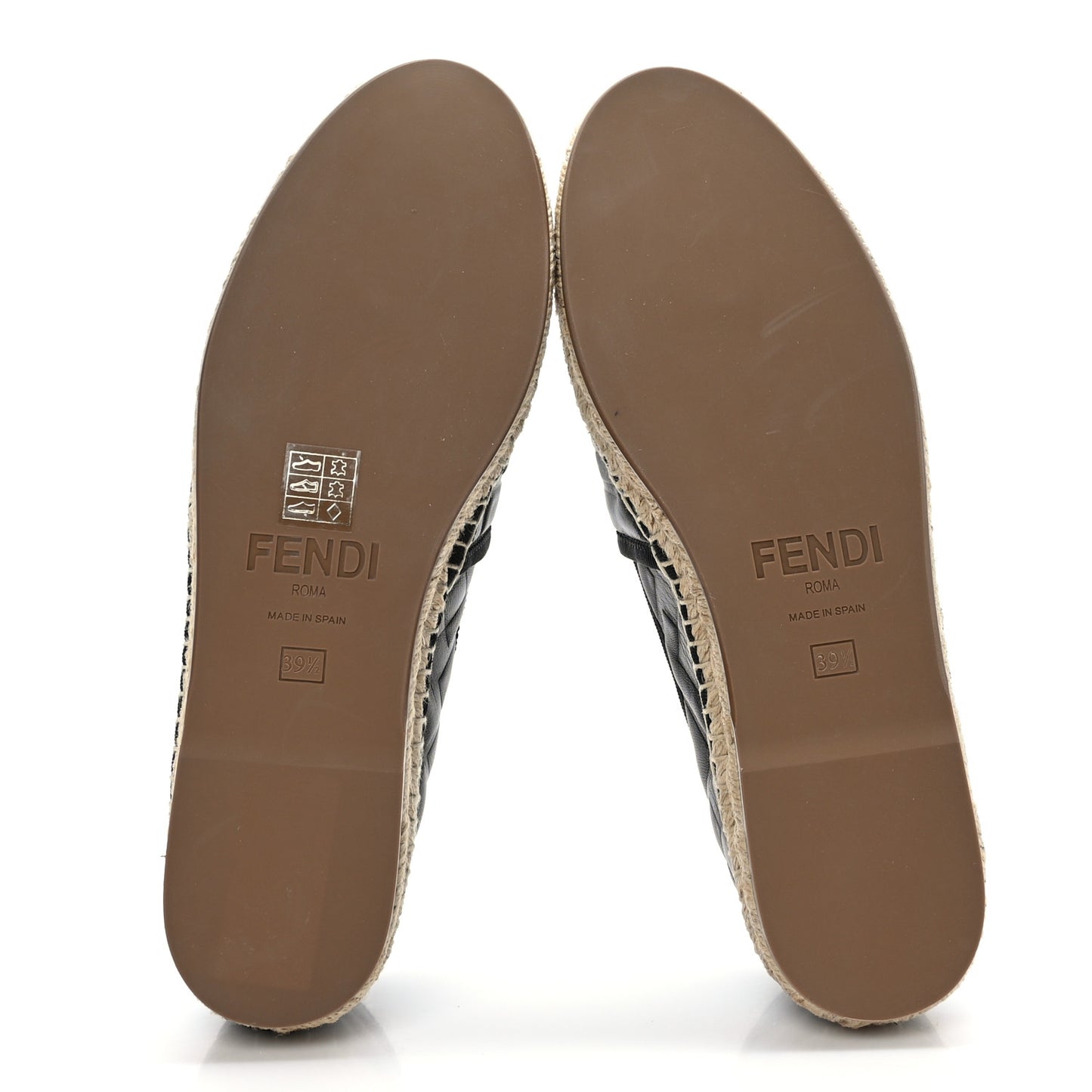 Nappa FF Embossed Espadrilles 39.5 Black