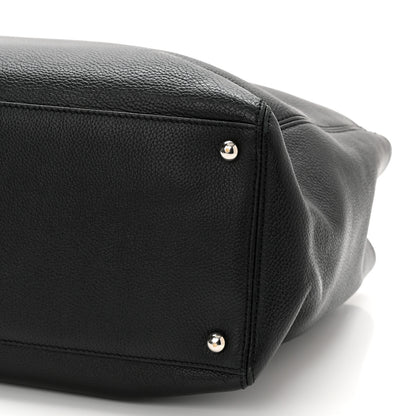 Chanel Calfskin Cerf Executive Shopper Tote Black 11 of 12