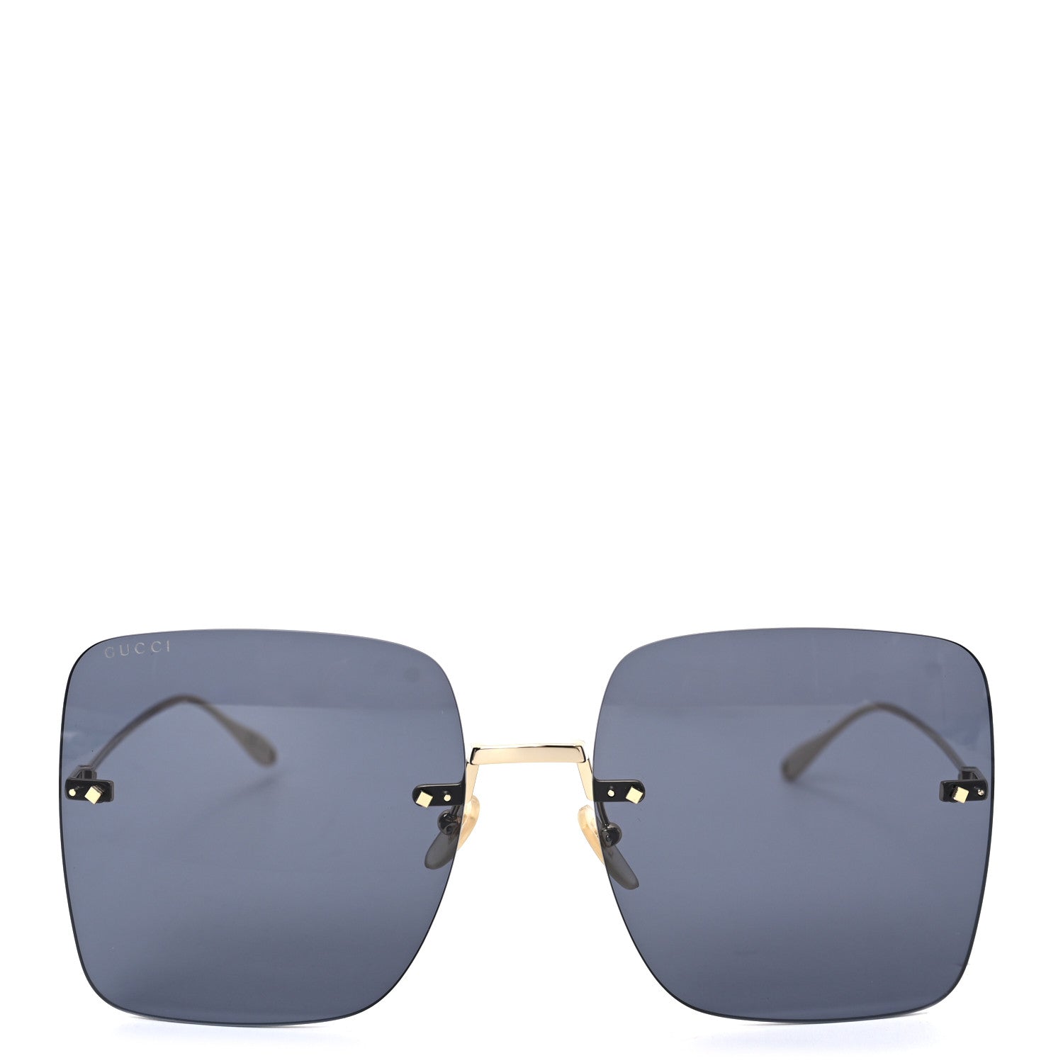 Gucci Metal Rimless Square Sunglasses GG1147S Black Gold 2 of 8