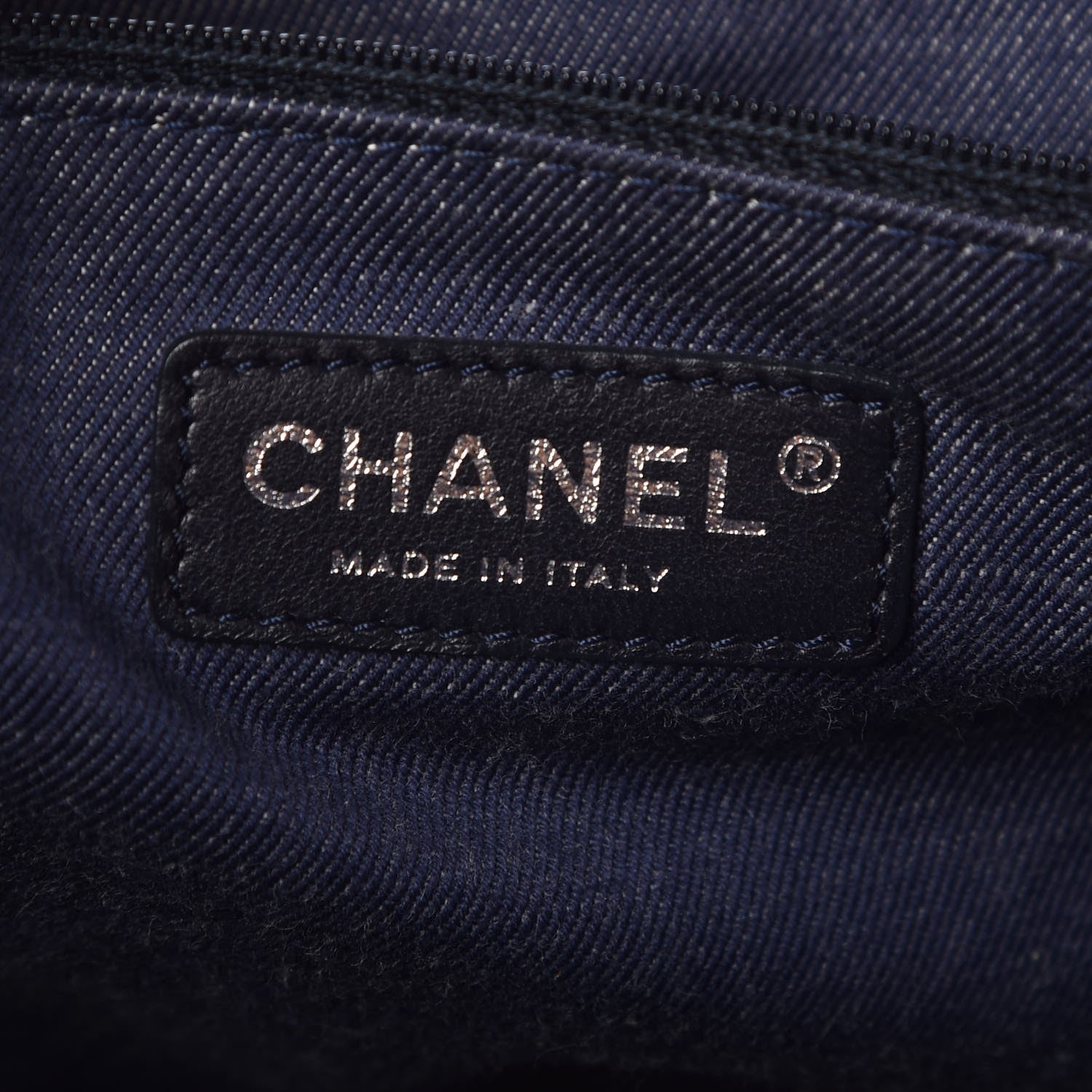 Chanel Striped Canvas CC Shopping Tote Blue Red White 6 of 7