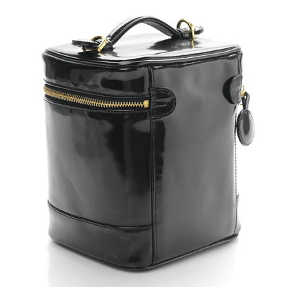 Chanel Patent Timeless Vanity Cosmetic Case Black 2 of 9