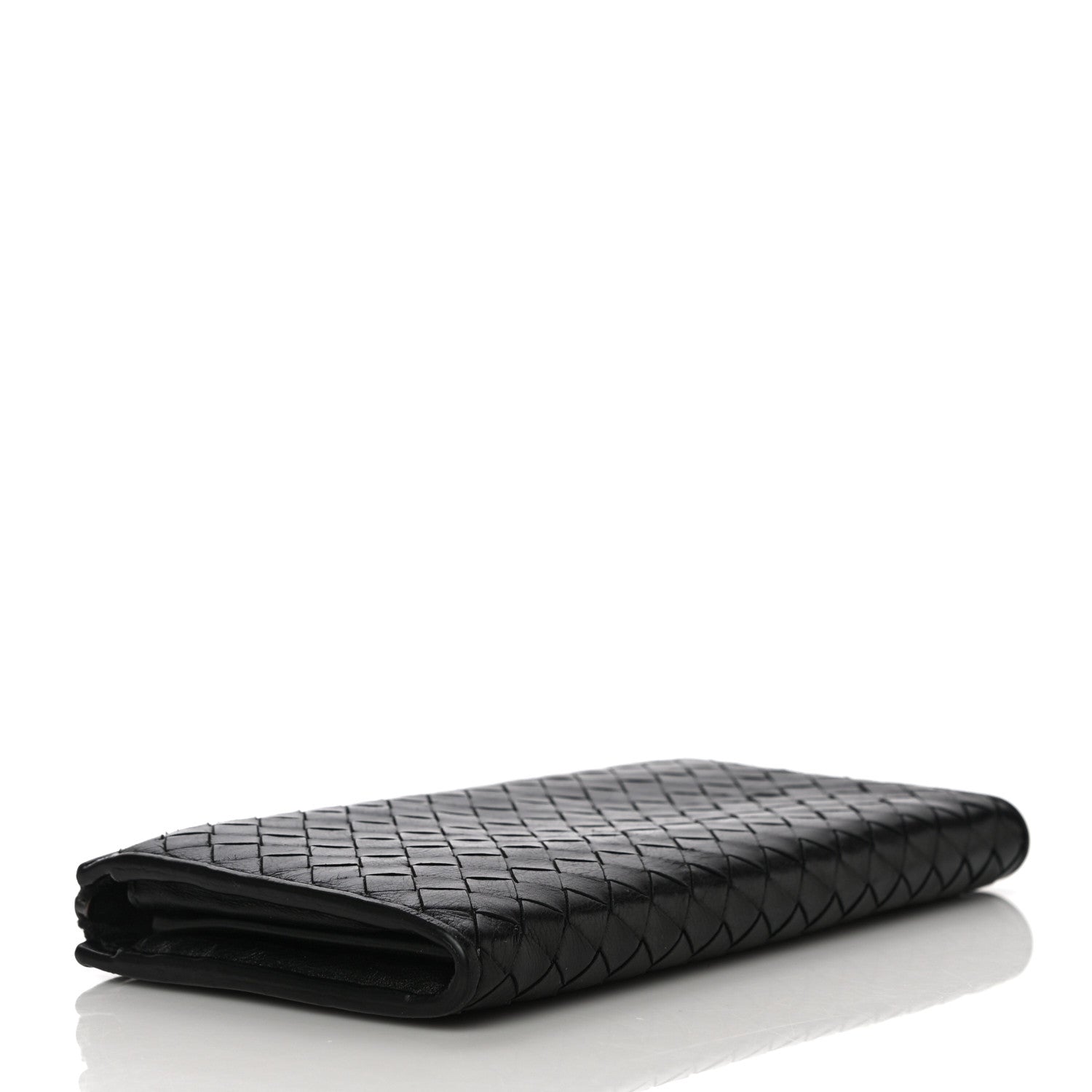 Bottega Veneta Nappa Intrecciato Wristlet Zip Wallet Black 4 of 11