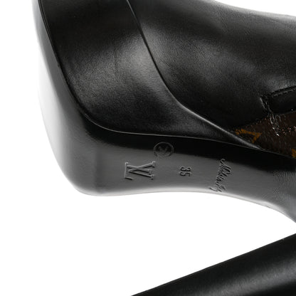 Louis Vuitton Calfskin Monogram Afterglow Platform Ankle Boots 35 Black 9 of 9