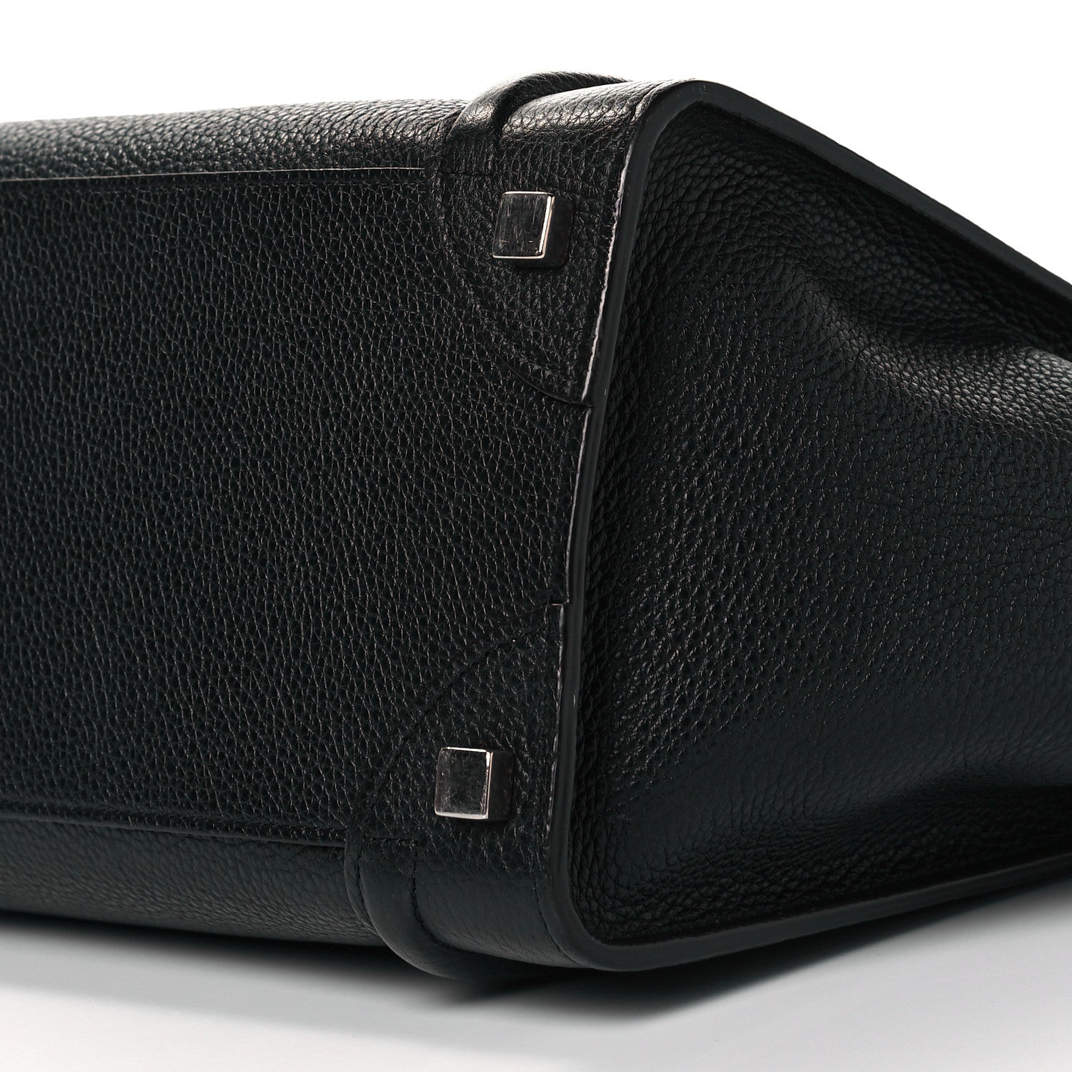 Celine Drummed Calfskin Micro Luggage Black 9 of 11