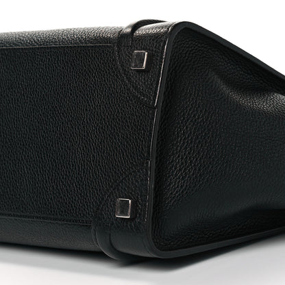 Celine Drummed Calfskin Micro Luggage Black 9 of 11