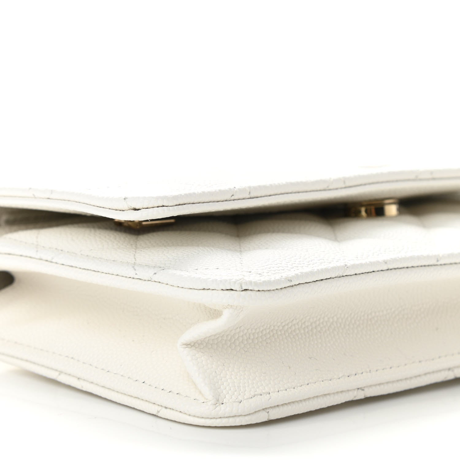 Chanel Caviar Quilted Wallet On Chain WOC White 10 of 12