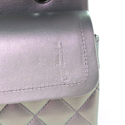 Chanel Iridescent Calfskin Quilted Small Double Flap Light Purple 11 of 13