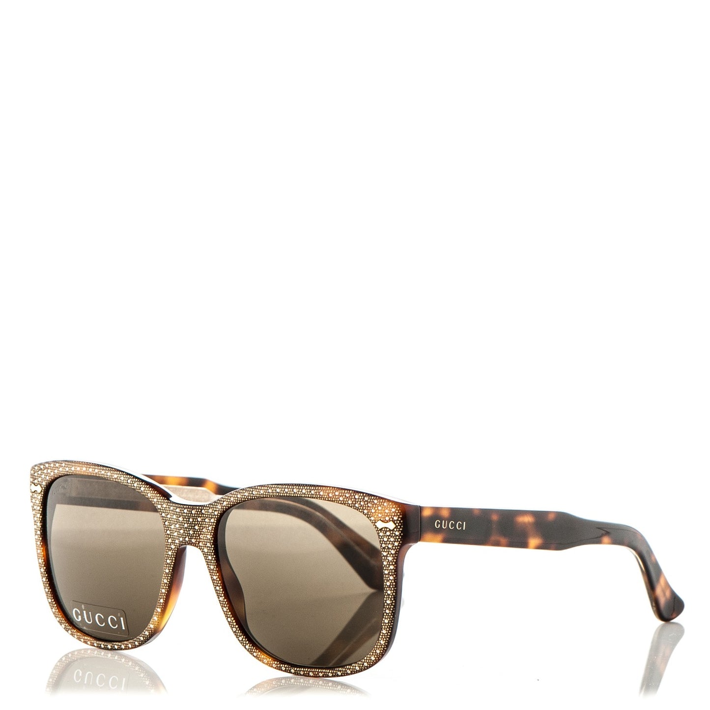 Rhinestone Acetate Square Sunglasses 3871/S Tortoise