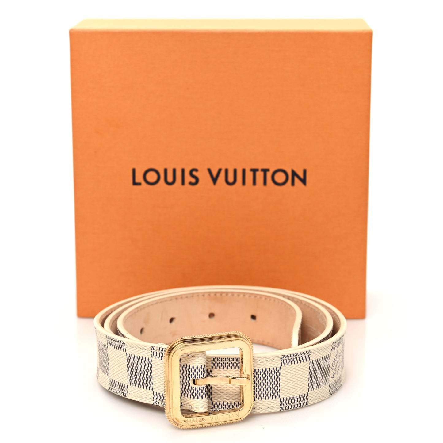 Damier Azur 30mm Tresor Belt 90 36