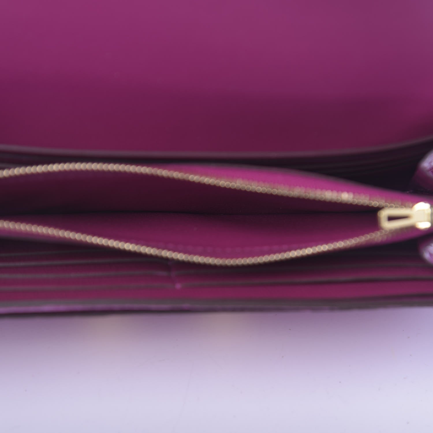 Hermes Shiny Alligator Constance Long Wallet Rose Scheherazade 5 of 10