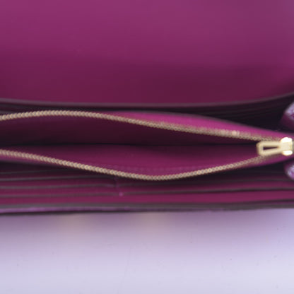 Hermes Shiny Alligator Constance Long Wallet Rose Scheherazade 5 of 10