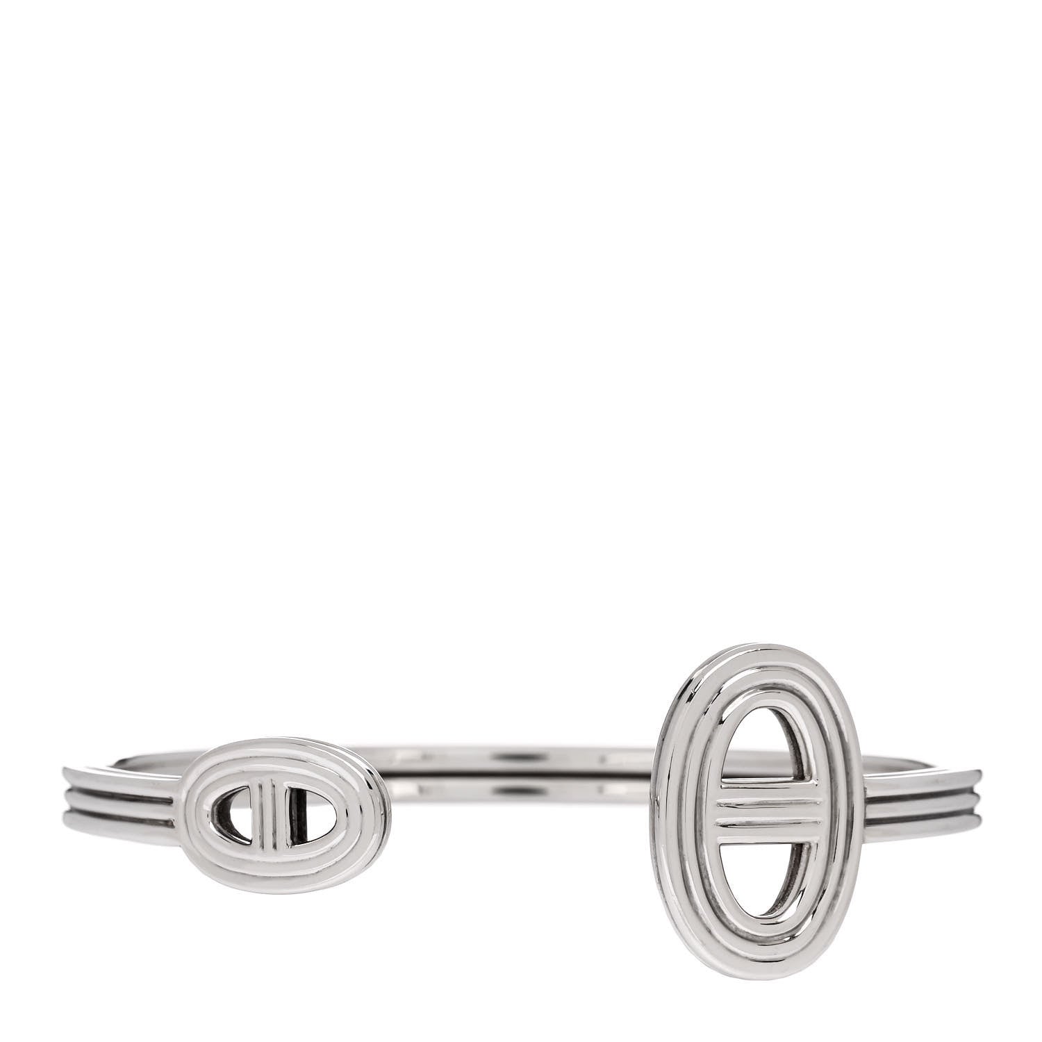 Hermes Sterling Silver Chaine D'Ancre 24 Cuff Bracelet ST 1 of 3