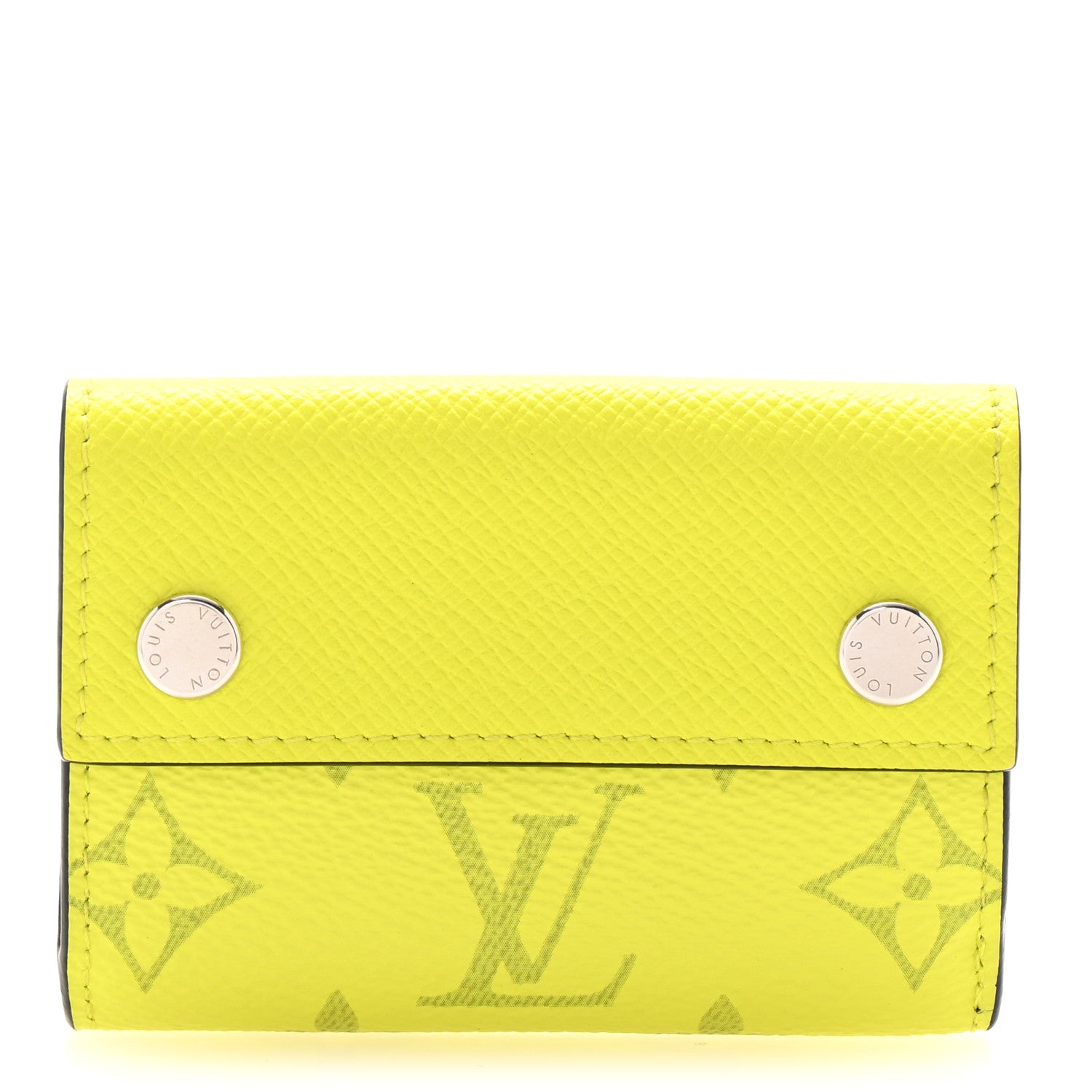 Louis Vuitton Monogram Taiga Discovery Compact Wallet Yellow 1 of 7