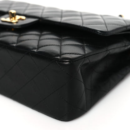 Chanel Lambskin Quilted Medium Double Flap Black 10 of 12