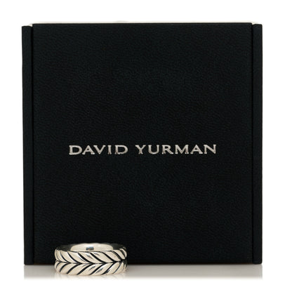 David Yurman Sterling Silver 9mm Chevron Band Ring 58 8.25 7 of 7