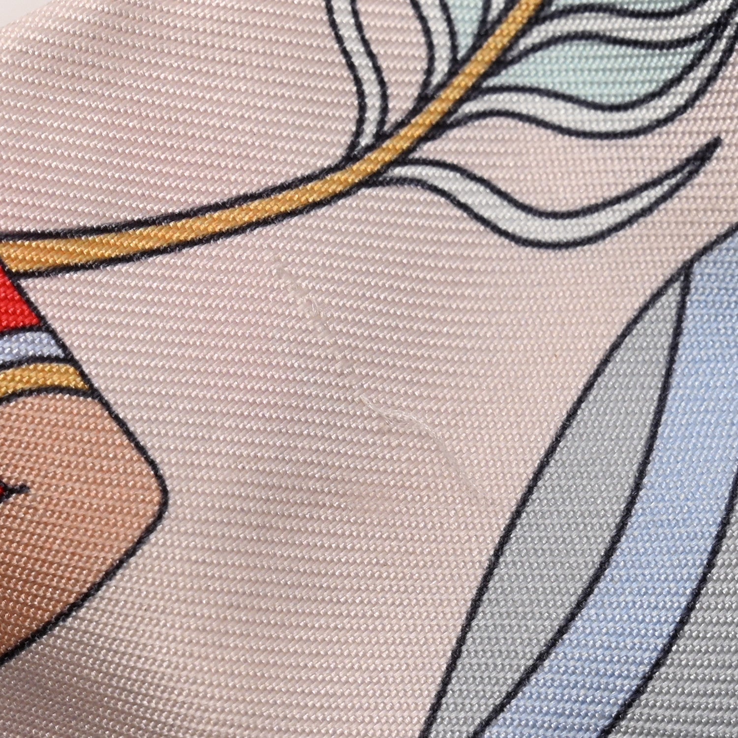 Hermes Silk Carres Volants Twilly Grenadine Gris Perle Rose Pale 6 of 6