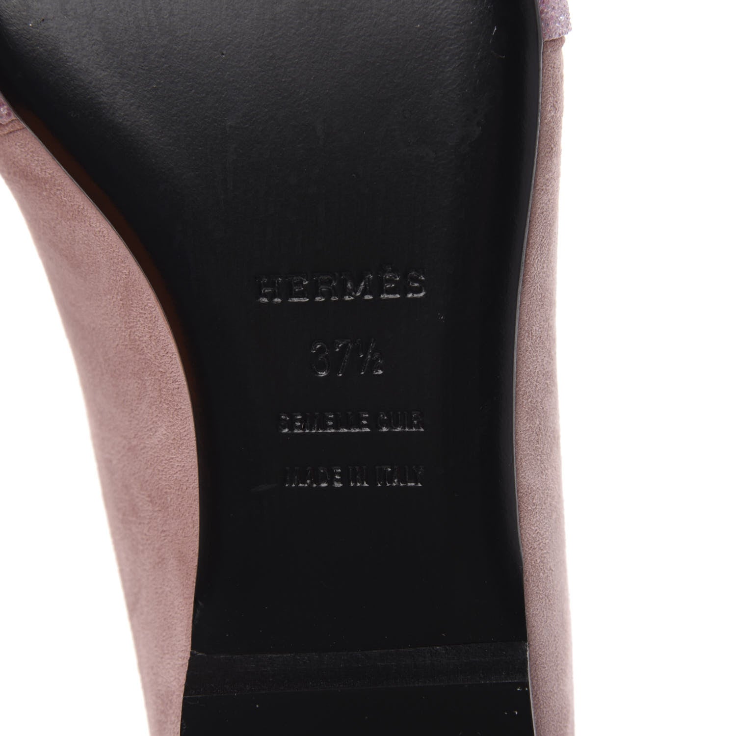 Hermes Suede Goatskin Crystal Roxane Mules 37.5 Rose 9 of 11